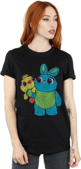 Immagine prodotto Disney Toy Story 4 Ducky And Bunny Distressed Pose Maglietta Ampia Donna (S)