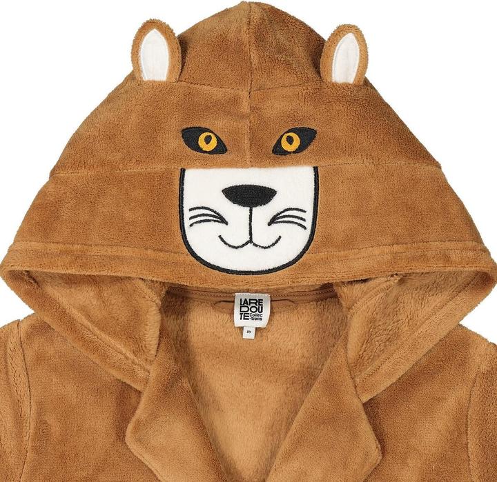 Image du produit La Redoute Collections Peignoir en polaire avec capuche brodée (164)