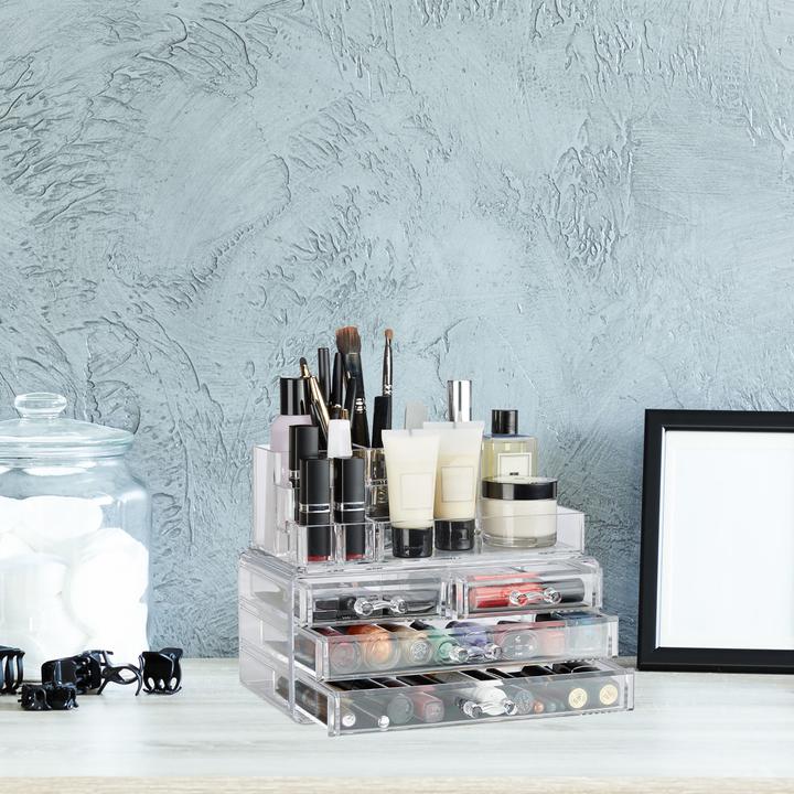 Actual product image Relaxdays Makeup Organizer with 4 Drawers