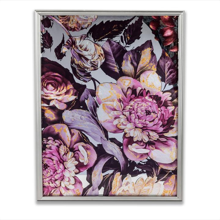 Actual product image Formano Wall mural mirror, floral, rectangular (52 x 72 cm)