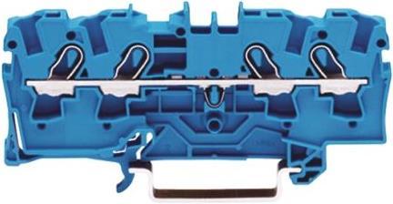 Produktbild Wago DIN-Schienen-Klemmleiste 4x4mm2 blau