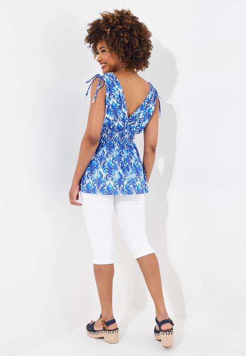 Produktbild Joe Browns Printed V-Neck Tie Shoulder Top (12)