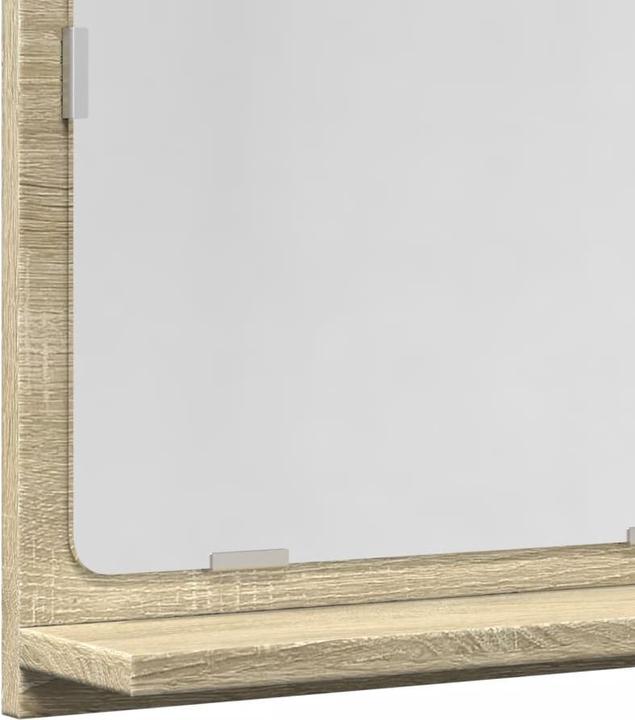 Immagine prodotto VidaXL Badspiegel Wandspiegel Badezimmerspiegel Spiegel mit Ablage Sonoma-Eiche (60 x 37 cm)