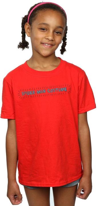 Actual product image Girls Spider-Man Costume Cotton T-Shirt (152, 158)