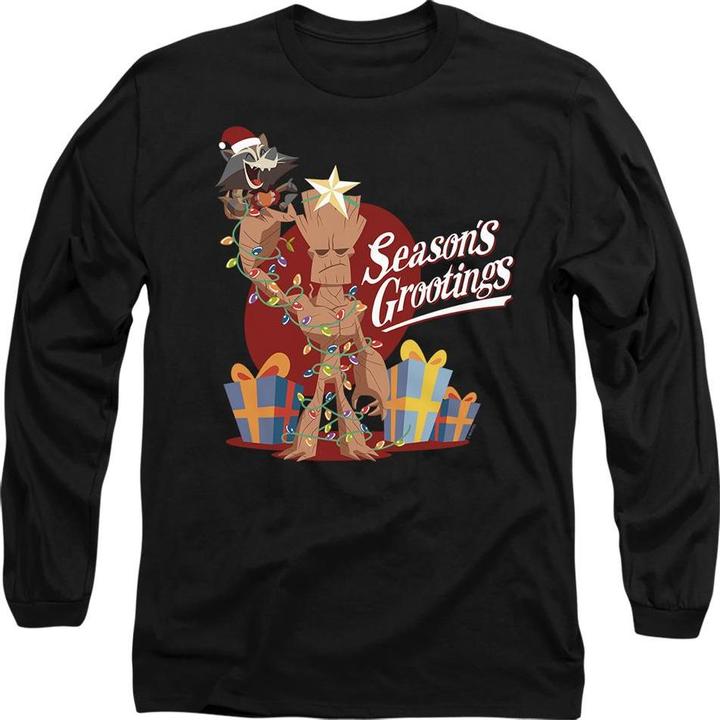 Actual product image Guardians of the Galaxy Unisex Adult Seasons Grootings T-Shirt (L)