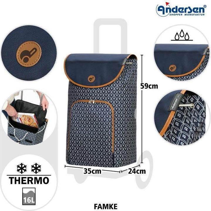 Image du produit Andersen Unus Shopper Famke chariot à provisions 59 cm