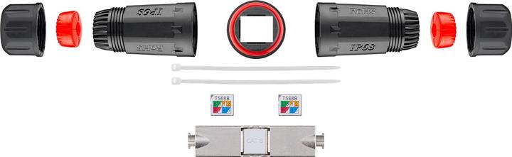 Actual product image Goobay Outdoor (IP68) network cable connector (Network coupling)