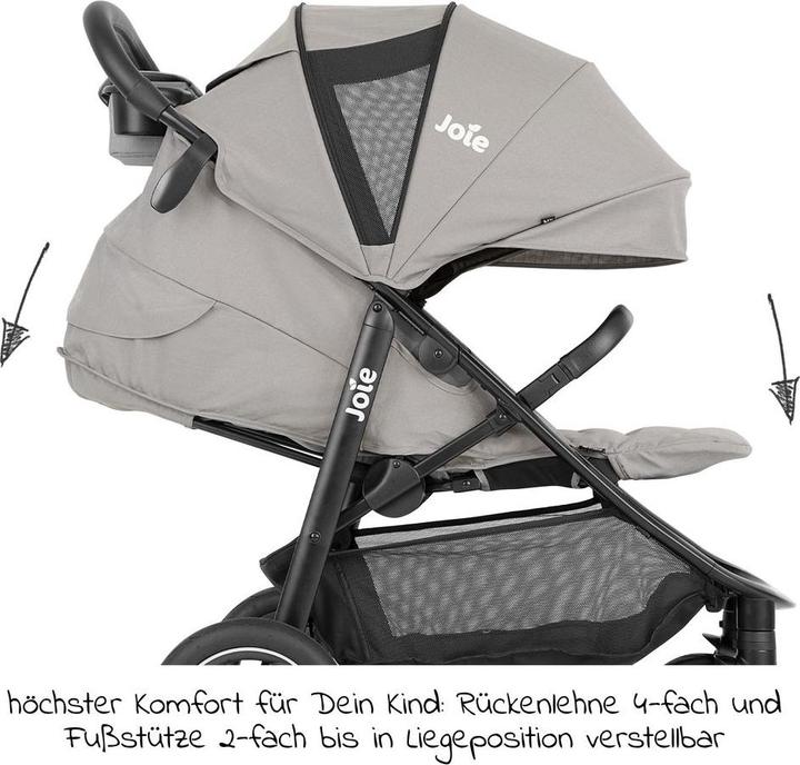 Actual product image Joie Litetrax Pro Air incl. raincover Pebble