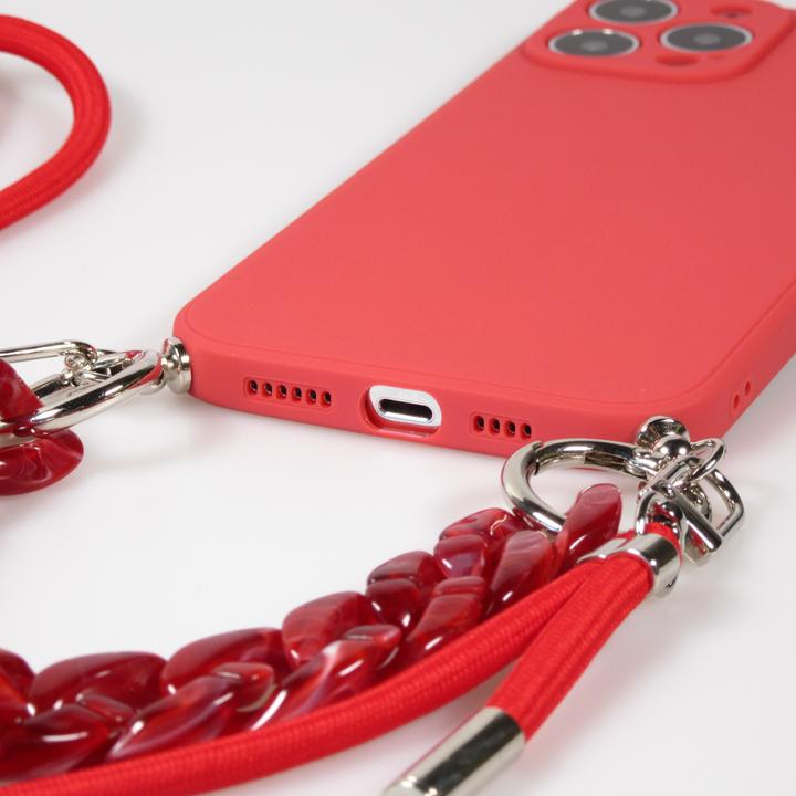 Produktbild PhoneLook Hülle Silikon Gel mit Umhänge Seil & Dekoration Stein Kette (Apple iPhone 13 Pro Max)