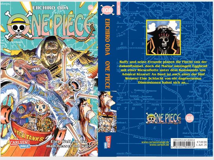Actual product image One Piece 108 (German, Eiichiro Oda, 2025)