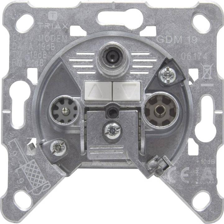 Actual product image Triax GDM 19 3-gang pass-through socket F-socket 306275 (19 dB, Plug socket)