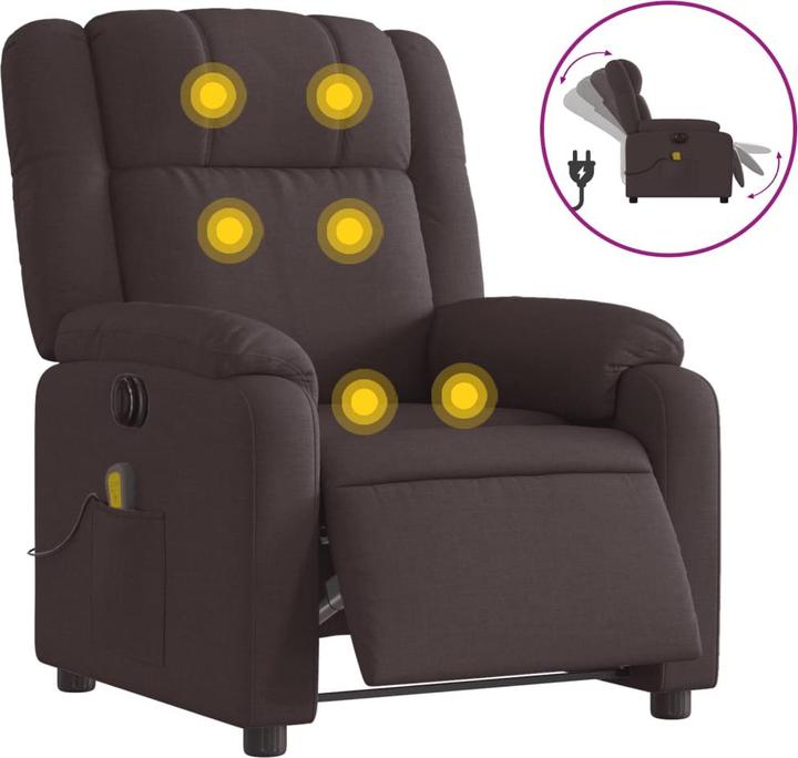 Image du produit VidaXL Fauteuil de massage électrique Tissu