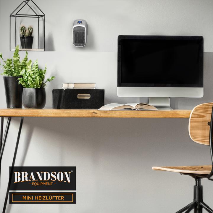 Actual product image Brandson Steckdosen Mini Heizlüfter 400W, Keramikheizlüfter, Badezimmer Mini Heizgerät mit Temperaturregelung (400 W)