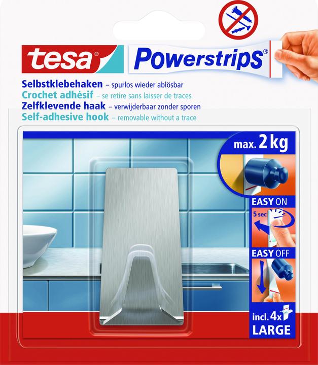 Produktbild tesa Powerstrips Haken LARGE Metall