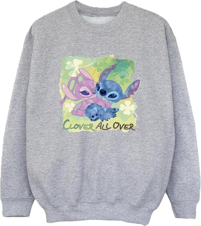 Disney Lilo And Stitch St Patrick's Day Clover Sweatshirt Jungen