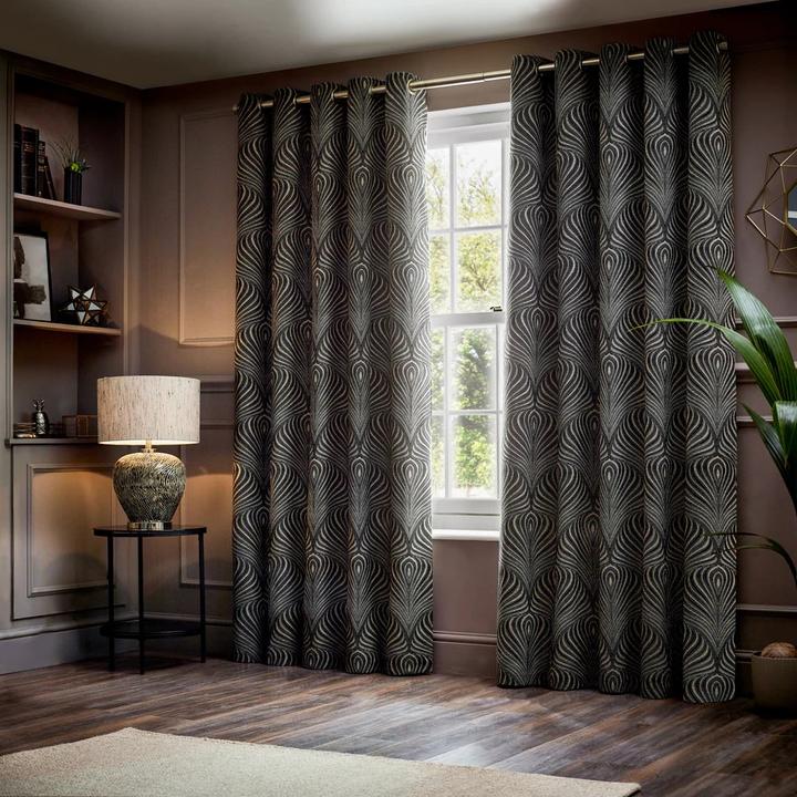 Actual product image Gatsby Jacquard Eyelet Curtains (229 x 137 cm)