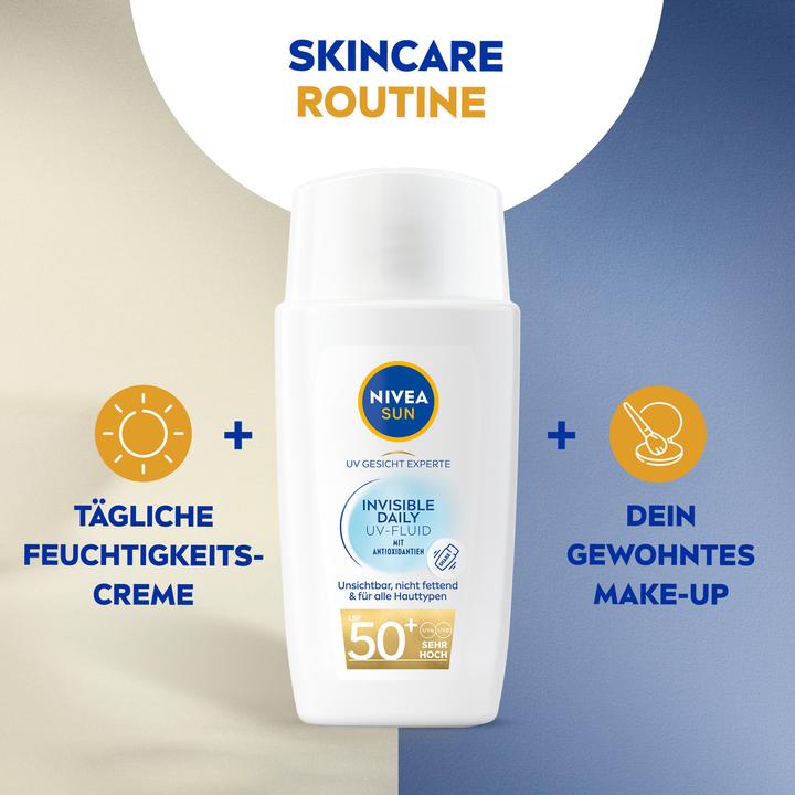 Produktbild NIVEA Sun UV Face Invisible Daily Fluid (Sonnencreme, SPF 50+, 40 ml, 70 g)