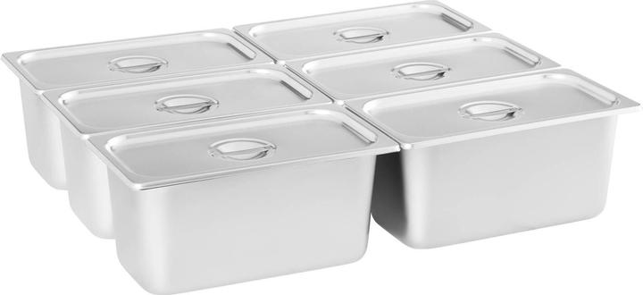Produktbild Royal Catering Bain Marie 2.000 W 6 1 3 GN Behälter Speisenwärmer Wasserbad Edelstahl LCD