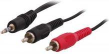 T'nB CÂBLE AUDIO JACK 3,5MM VERS 2X RCA 1,2M M/M (NOIR)