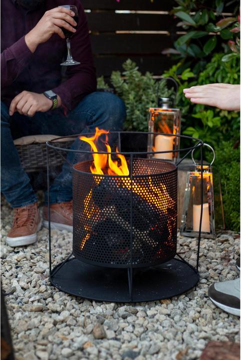 Actual product image La Hacienda Fire Basket Kora Black (44 cm)