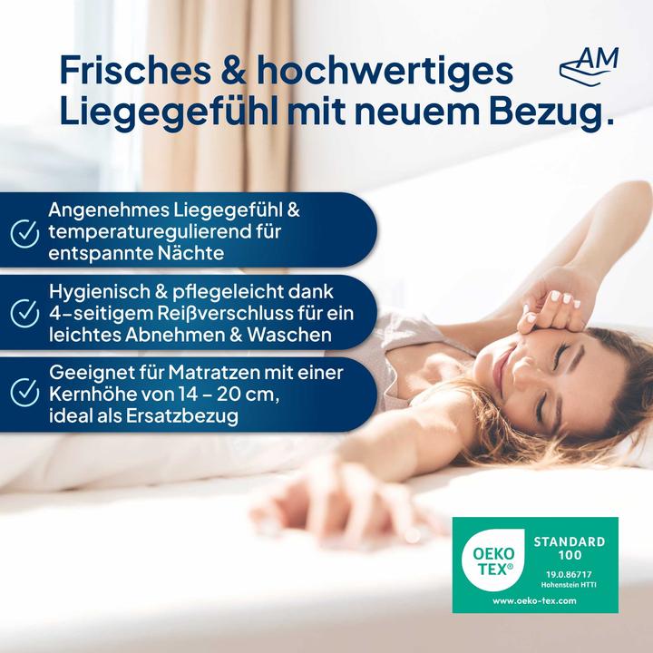 Produktbild AM Qualitätsmatratzen Matratzenbezug Komfort (120 x 210 cm)