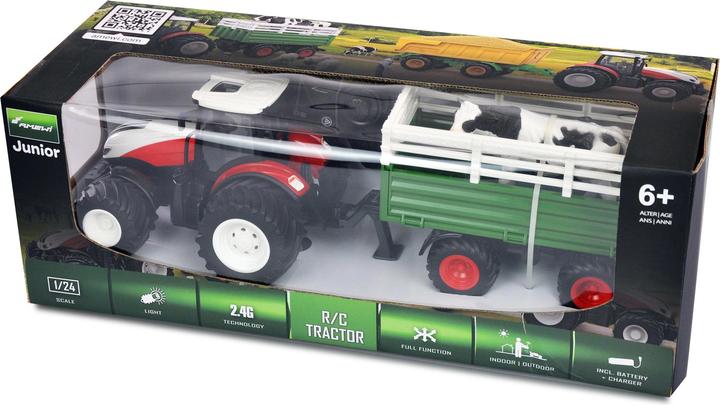 Image du produit Amewi TRACTEUR RC AVEC BÉTAILLÈRE, SON & LUMIÈRE, 1:24 RTR (RTR Prêt à fonctionner)