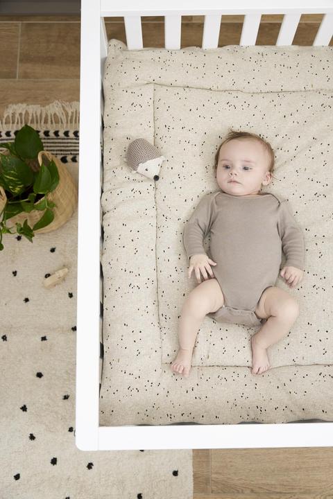 Produktbild Meyco Baby Rib Mini Spot Laufgittereinlage - sand melange (80 cm, 100 cm)