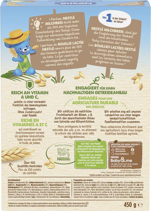 Valori nutrizionali e ingredienti Nestlé Latte Porridge Banana Fragola & Cereali Integrali 8 mesi Plv (515 g)