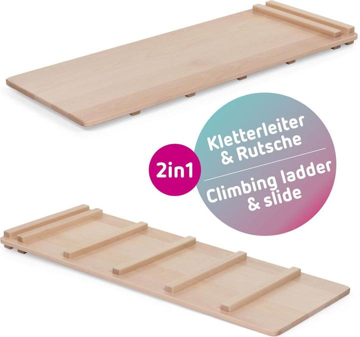 Produktbild Tobi Kletterleiter und Rutsche 2in1 natur lackiert