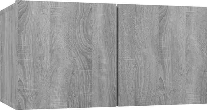 Actual product image VidaXL 4-tlg. TV-Schrank-Set Grau Sonoma Holzwerkstoff,Farbe: Grau (100 x 30 x 30 cm)