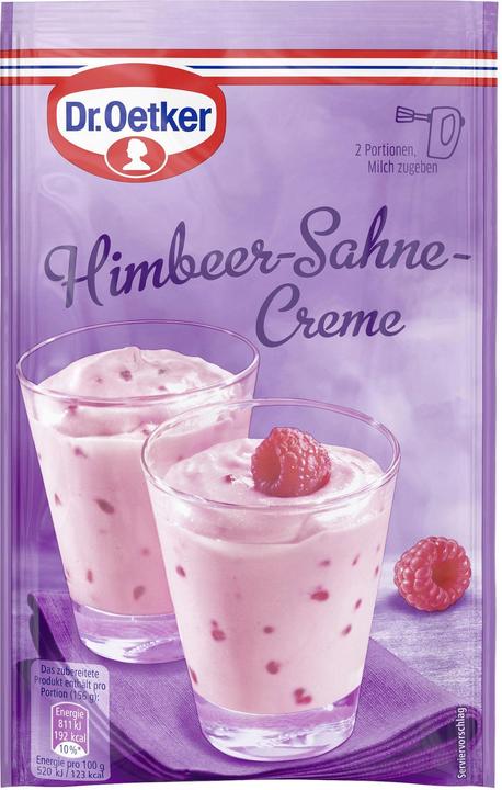 Produktbild Dr. Oetker Himbeer-Sahne-Creme (62 g)