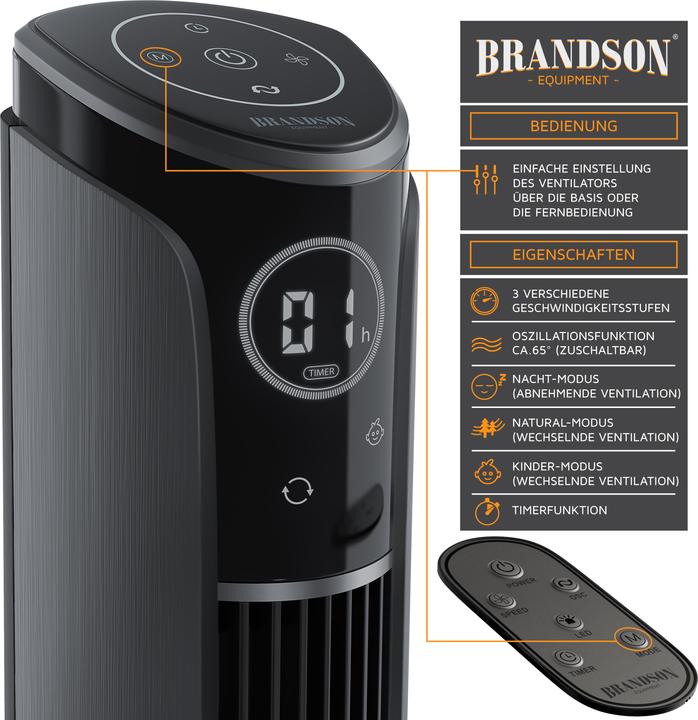 Immagine prodotto Brandson Ventilatore a torre (52 dB)