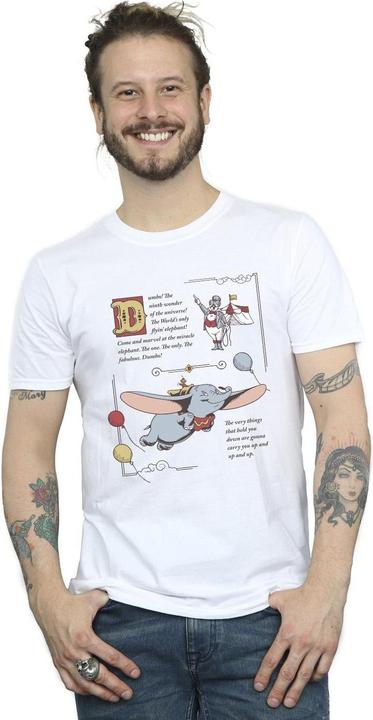 Actual product image Disney Mens Dumbo Story Book Page T-Shirt (3XL)
