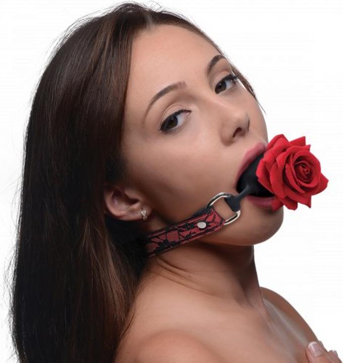 Produktbild Master Series Aufsehenerregender Ballknebel mit Rose