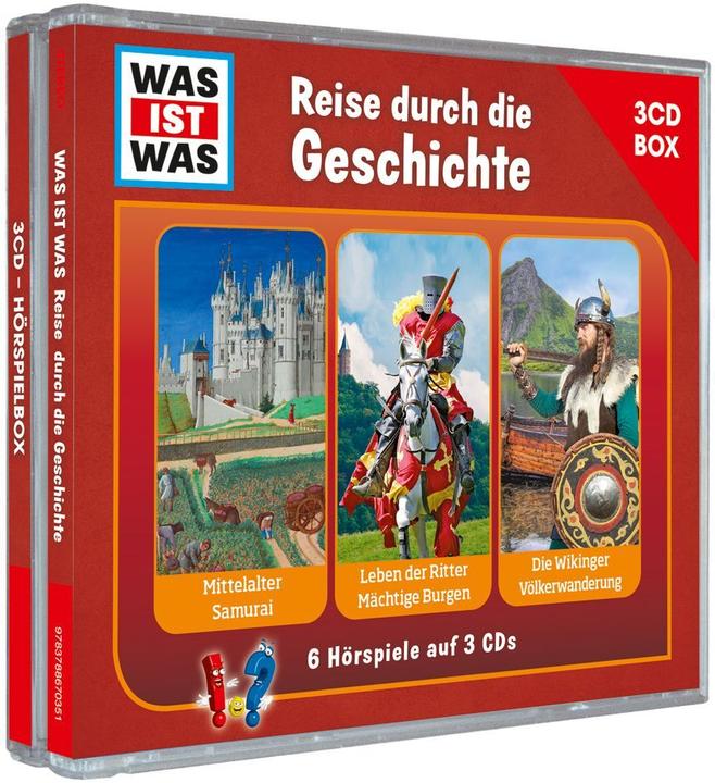 Produktbild Tessloff WAS IST WAS 3-CD Hörspielbox. Reise durch die Geschichte (Tessloff Verlag Ragnar Tessloff GmbH & Co.KG, Deutsch)