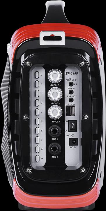 Immagine prodotto altoparlante attivo portatile con funzione MP3, Bluetooth, radio FM e karaoke (Batteria)