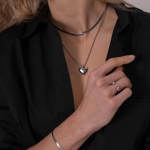 Image du produit Purelei Lovebird Kette silber (Acier inoxydable, 45 - 55 cm)