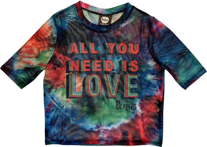 The Beatles All You Need Is Love Mesh Crop Top (M)