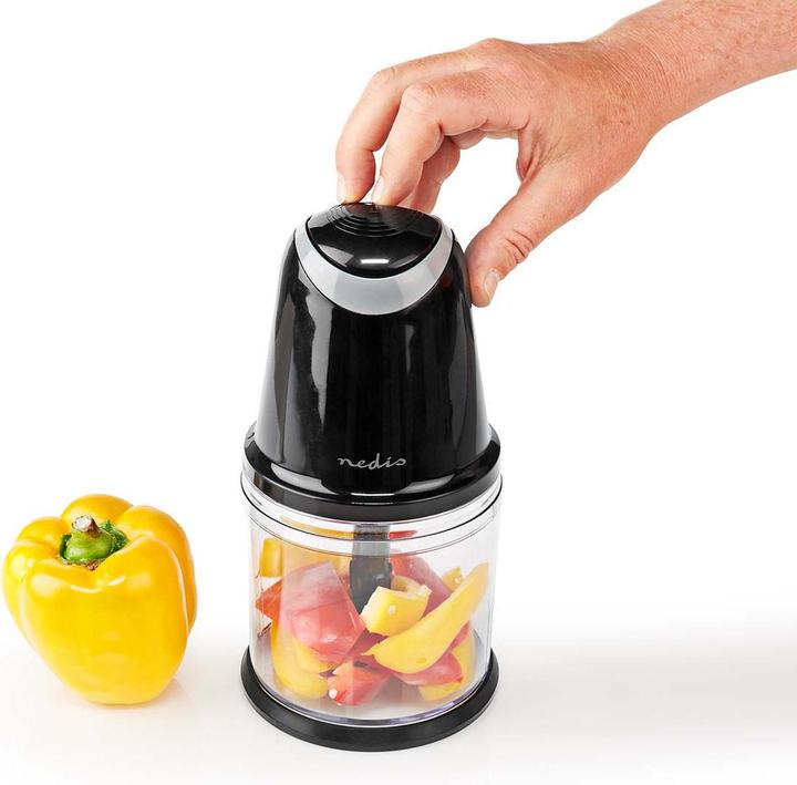 Productafbeelding Nedis KAMC200CBK Keukenmachine 260 W 0,5 l Kunststof 2 Snelheden Turbo Functie (500 ml, 260 W)