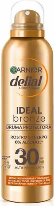 Actual product image Garnier DELIAL IDEAL BRONZE bruma protectora SPF30 150 ml (Suntan cream, SPF 30, 150 ml)