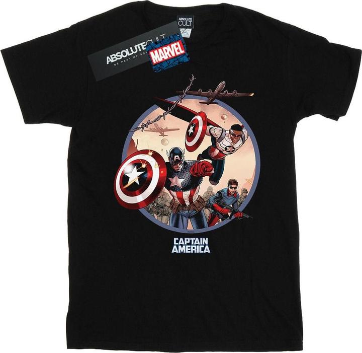 Produktbild Captain America And Falcon In Battle TShirt (XXL)