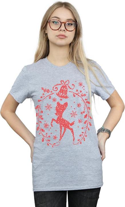 Immagine prodotto Disney Bambi Christmas Wreath Maglietta Ampia Donna (XL)