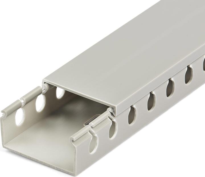 Immagine prodotto StarTech Canalina aperta per la gestione dei cavi con copertura, 2" (50mm) W x 1" (25mm) H, 6.5ft (2m) (Tubazione, 200 cm)