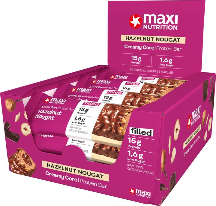 Immagine prodotto Maxi Nutrition Barretta al cuore cremoso Hazel (Nocciola, Torrone, 1 pz., 45 g)