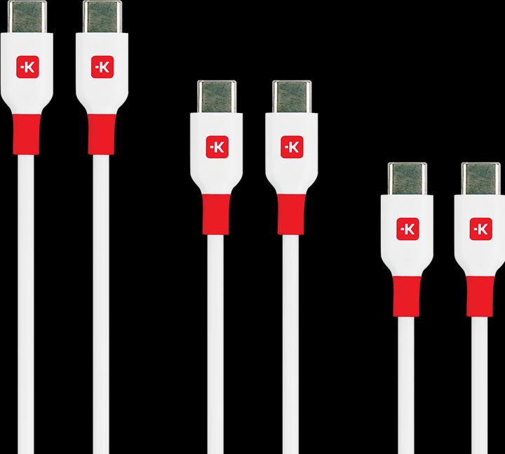 Actual product image Skross USB Cable USB-C to USB-C Cables 2.0 Multipack, 0.15m / 1.2m / 2.0m wt (0.15 m, USB 2.0)
