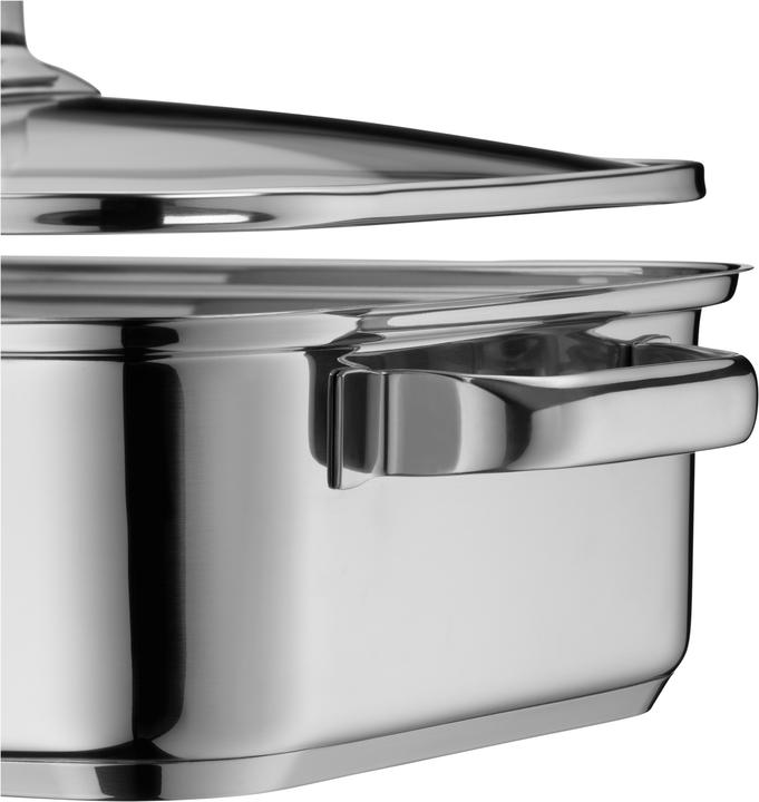 Produktbild WMF Dampfgarer Bräter 6,5l Glasdeckel Garblech Vitalis Aroma Edelstahl Induktion