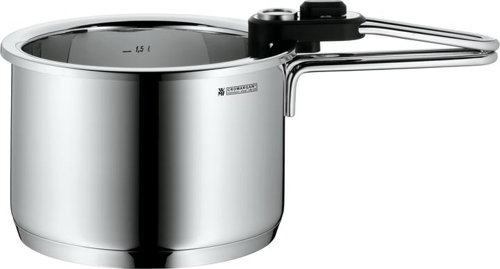 WMF Kochtopf Simmertopf 18cm mit Temperaturanzeige Topf 1,5l Edelstahl Induktion (18 cm, Kochtopf, Edelstahl)