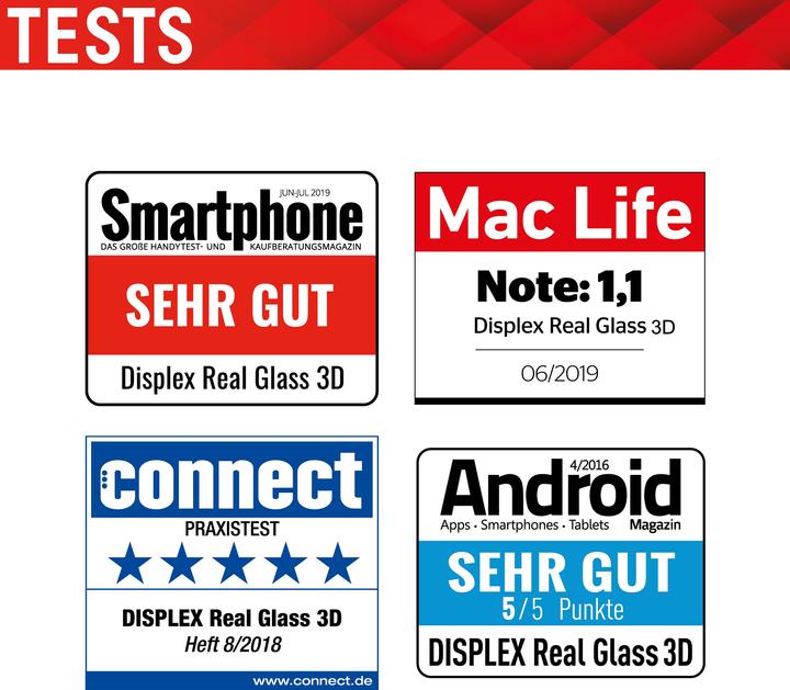 Image du produit Displex Real Glass, Full Cover Panzerglas (1 pièce(s), Apple iPhone XS Max, Apple iPhone 11 Pro Max)