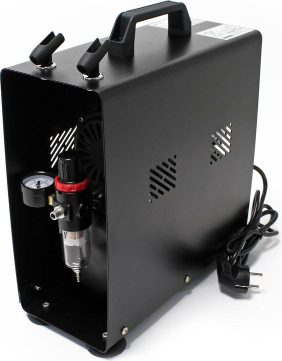 Immagine prodotto Wiltec Compresseur Airbrush AF186A Réserv. air 1 cyl. 4 bar Coup. automatique (4 bar, 3 l)