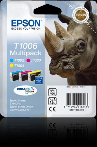 Actual product image Epson T1006 multipack - 3-pack - 33.3 ml - yellow, cyan, magenta (M, Y, C)